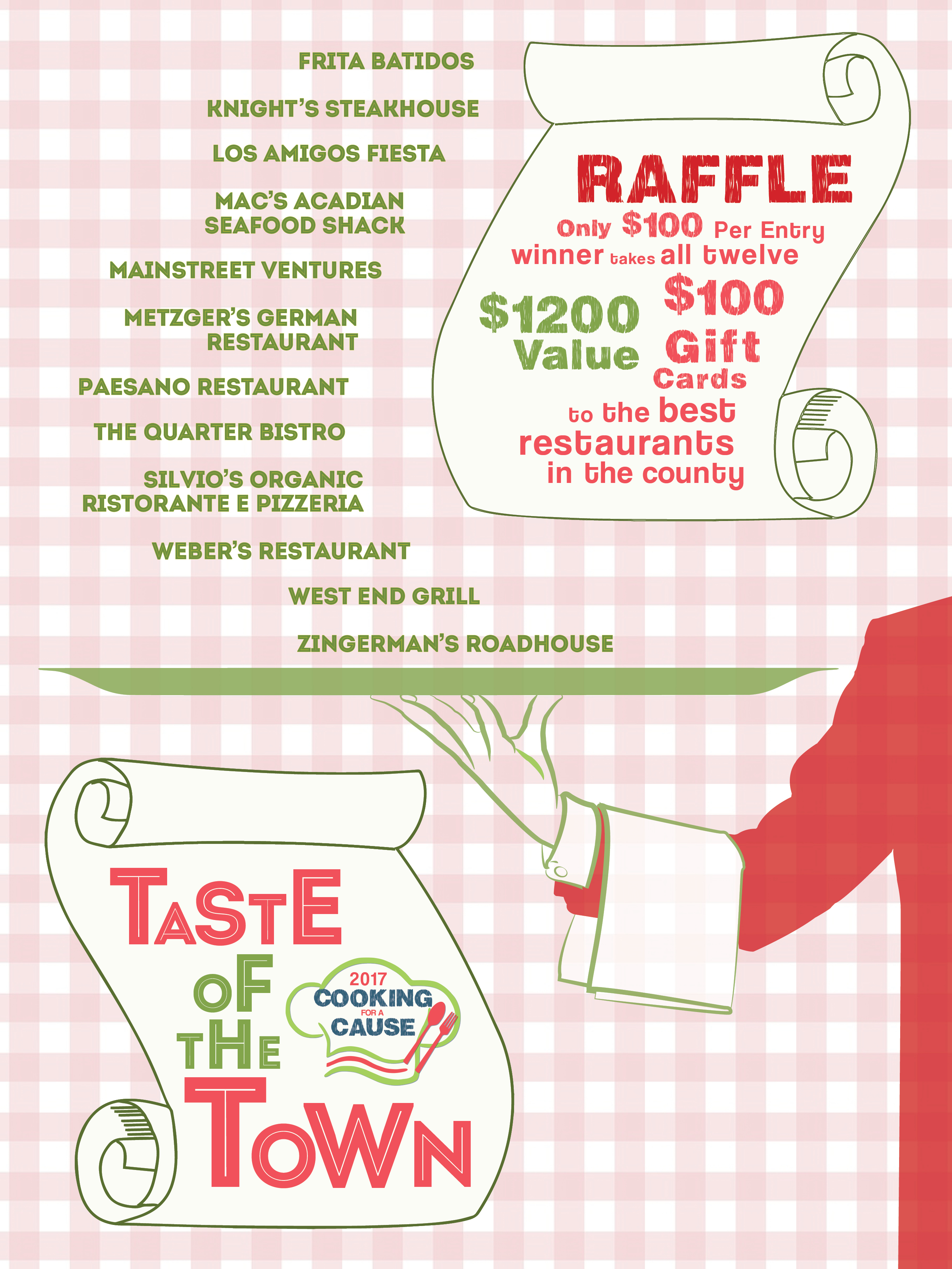 Cooking for a Cause Raffle poster